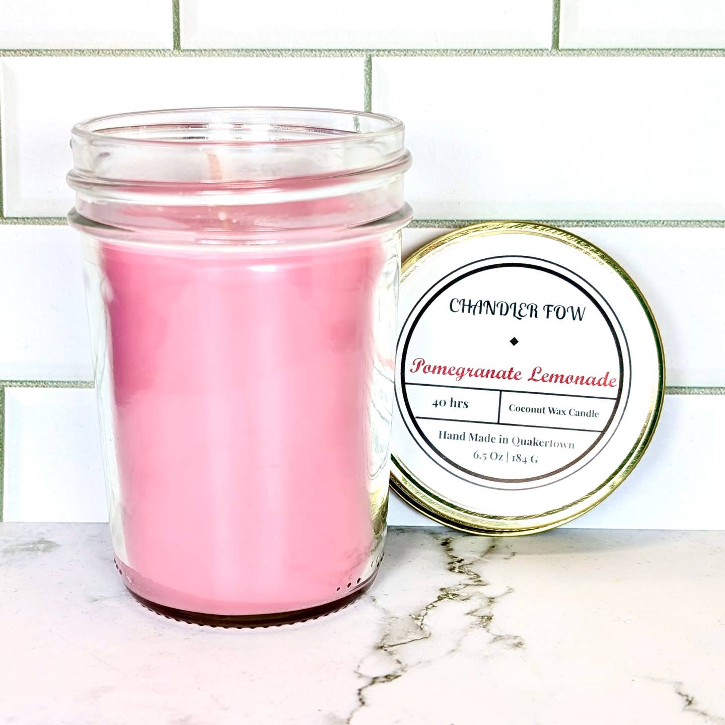 Chandler Fow Pomegranate Lemonade Glass Jar Candle-6.5oz
