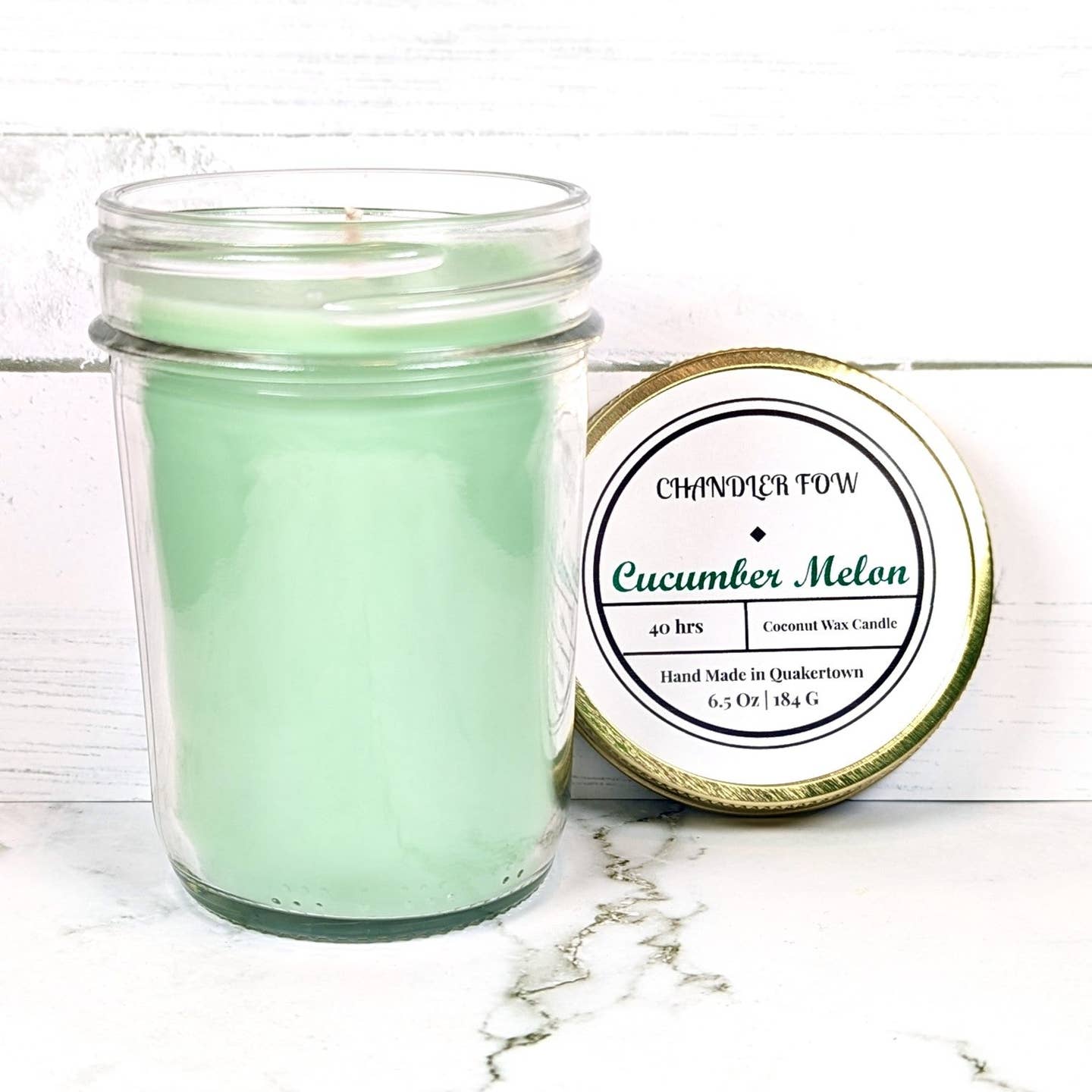 Chandler Fow Cucumber Melon Glass Jar Candle-6.5oz