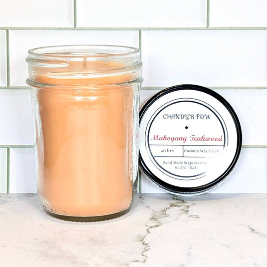 Chandler Fow Mahogany Teakwood Glass Jar Candle-6.5oz