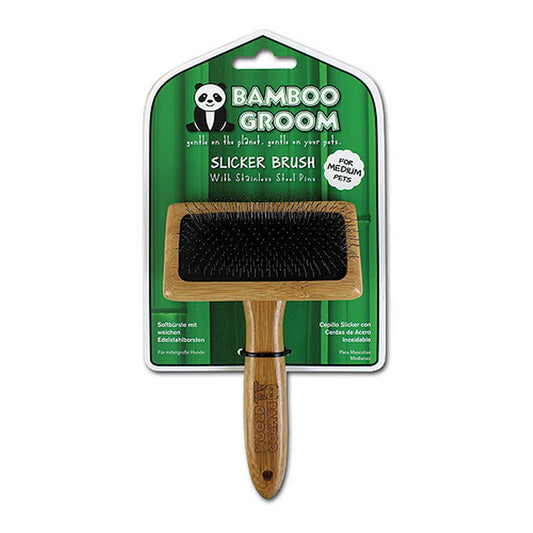 Alcott Bamboo Groom Slicker Brush-Medium