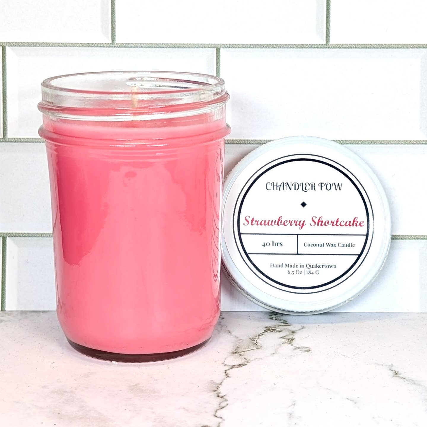 Chandler Fow Strawberry Shortcake Glass Jar Candle-6.5oz