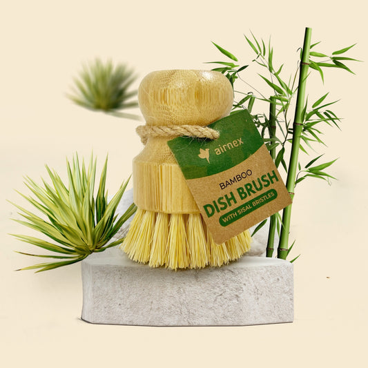 Airnex Natural Bamboo Cleaning Dish Brush