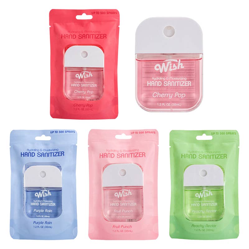 Wish Liquid Hand Sanitizer Spray W/Bag 1.2oz