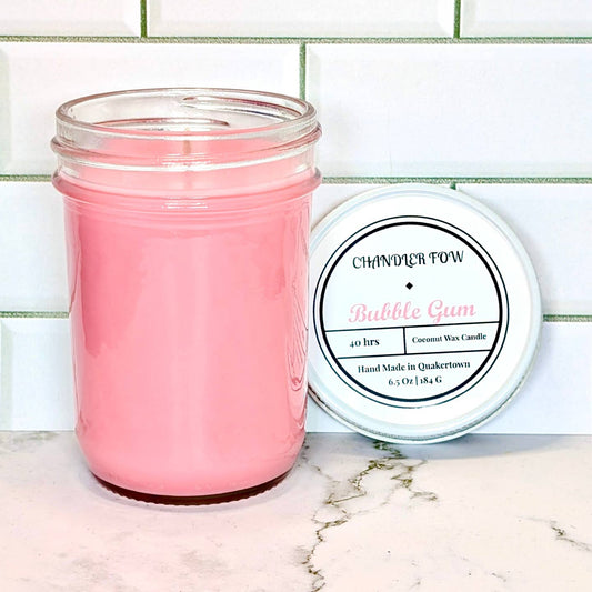Chandler Fow Bubble Gum Glass Jar Candle-6.5oz