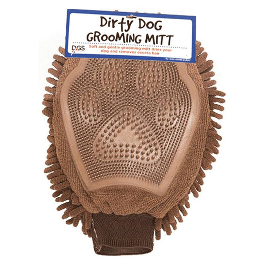 DGS Dirty Dog Grooming Mitt-Brown