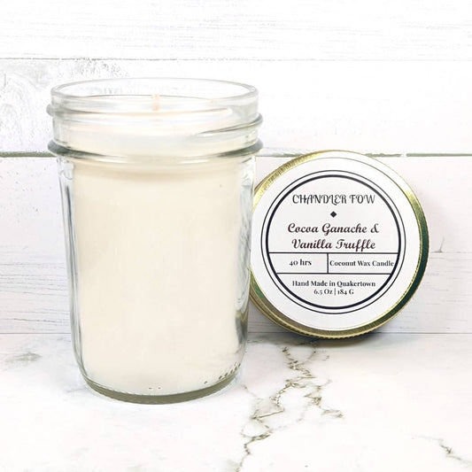 Chandler Fow Cocoa Ganache & Vanilla Truffle Glass Jar Candle-6.5oz