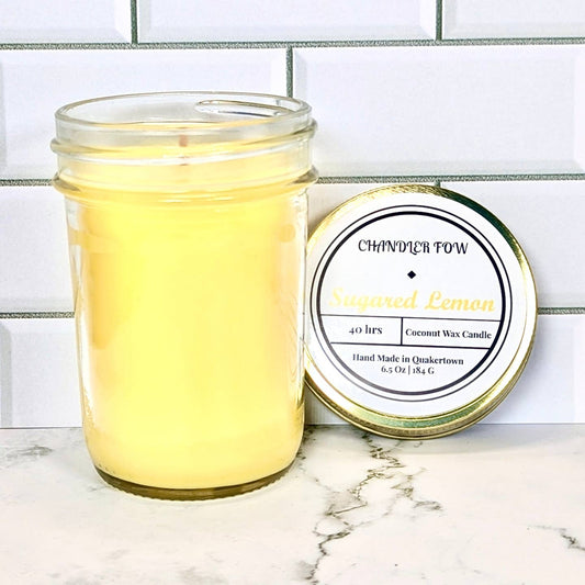Chandler Fow Sugared Lemon Glass Jar Candle-6.5