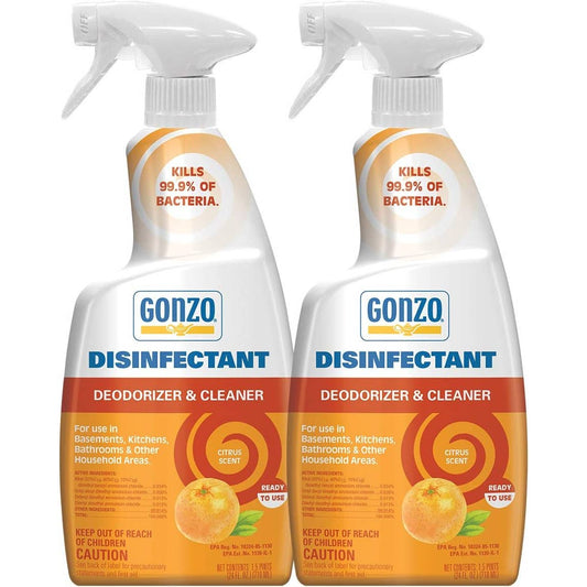 Gonzo Disinfectant Deodorizer & Cleaner-Citrus 24oz